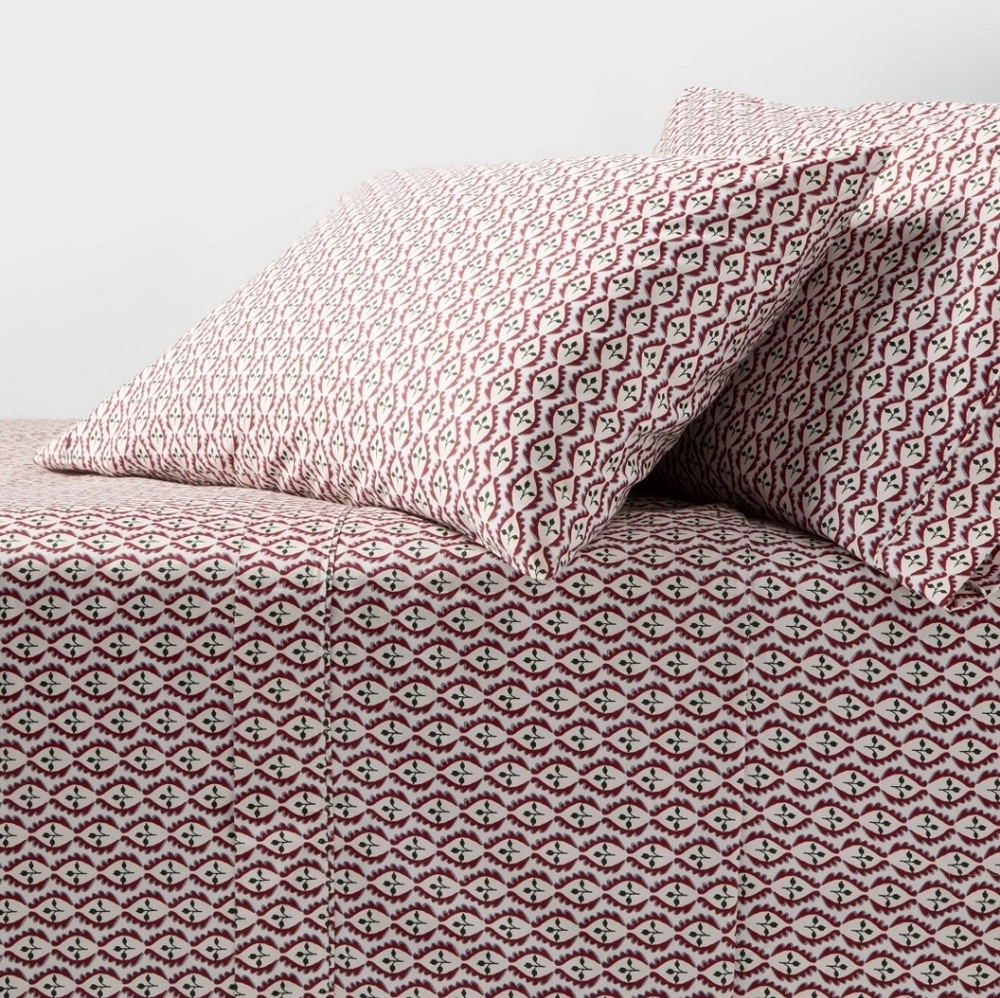 New Threshold Full Woodlock Leaf Performance Sheet Set 400 Thread Count. - Picture 6 of 15